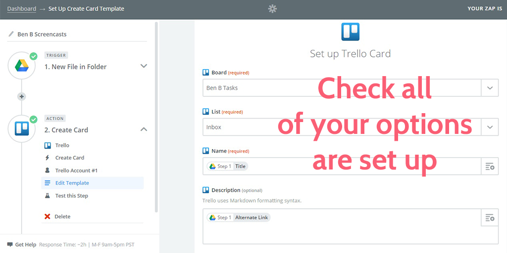 free screencasting apps - trello set up