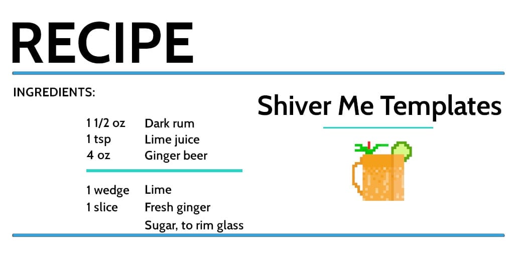 Herbie Porter's Cocktails: Shiver Me Templates