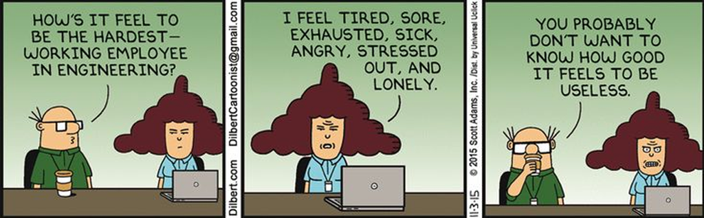 how to avoid distractions dilbert tired