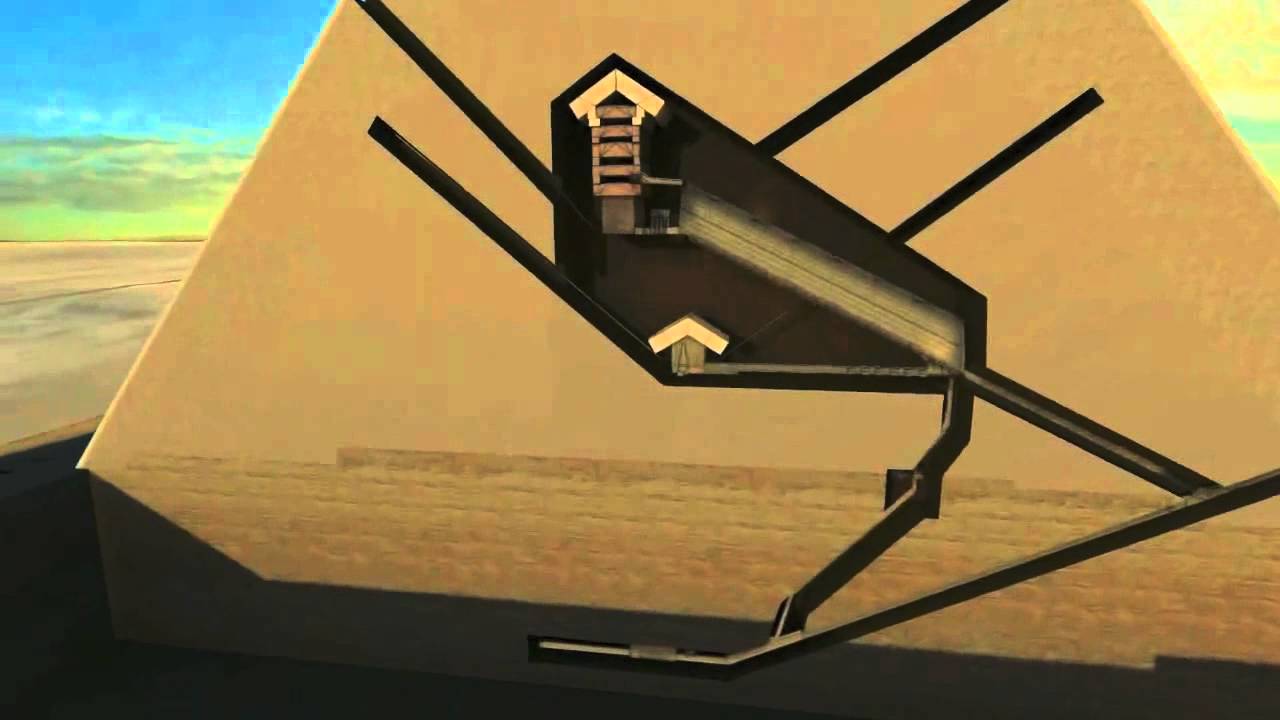 how were the pyramids built internal ramp graphic