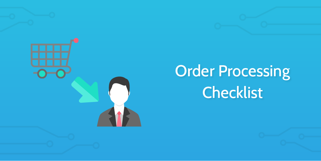 logistics management - order processing checklist header
