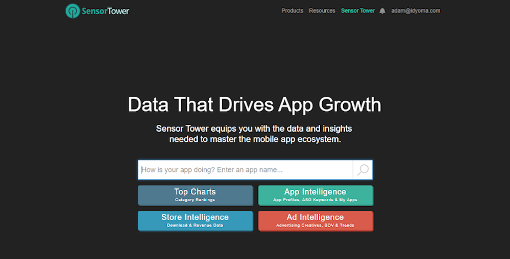 mobile keyword ranking - Sensor Tower