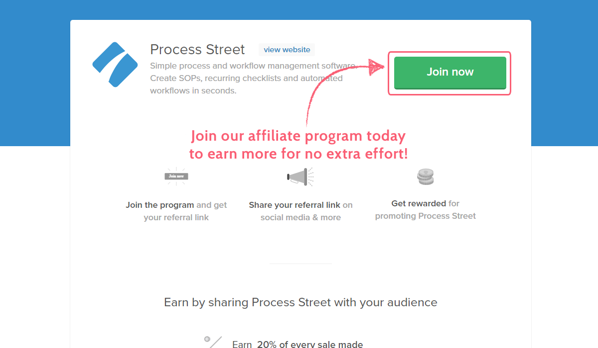 monetize processes process street partner program join now button
