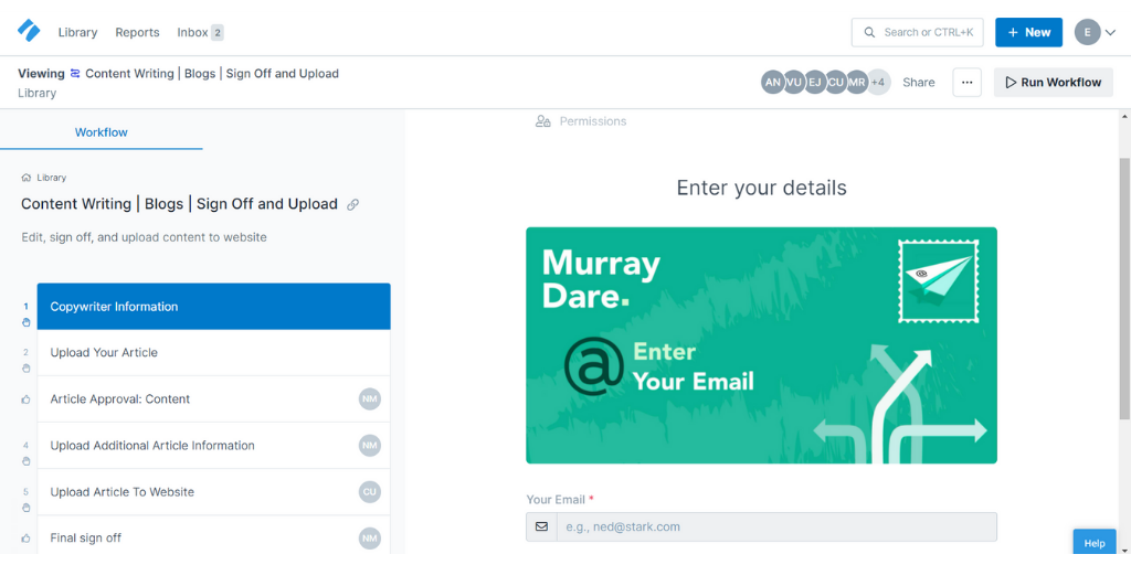 murray dare process street workflow