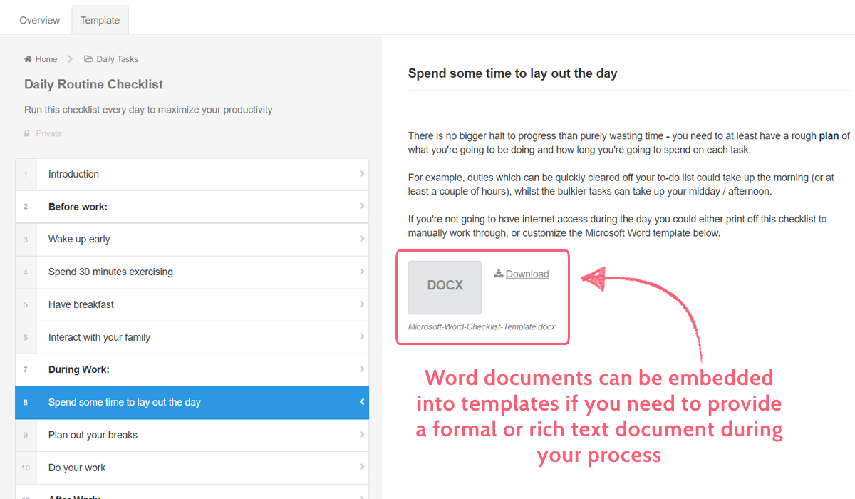 process documentation software - embed word doc