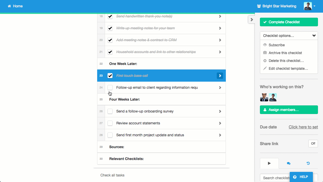 process street workflow completion