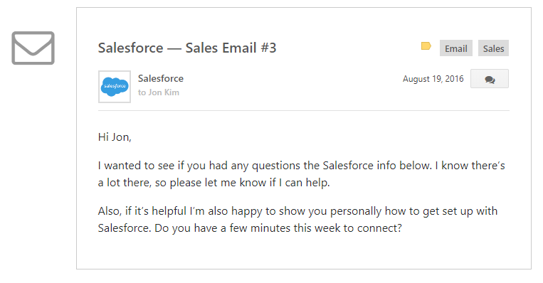 sales goals salesforce email 3