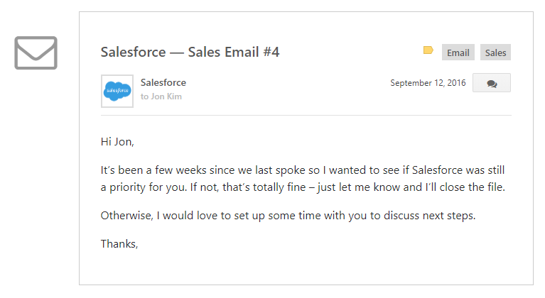 sales goals salesforce email 4