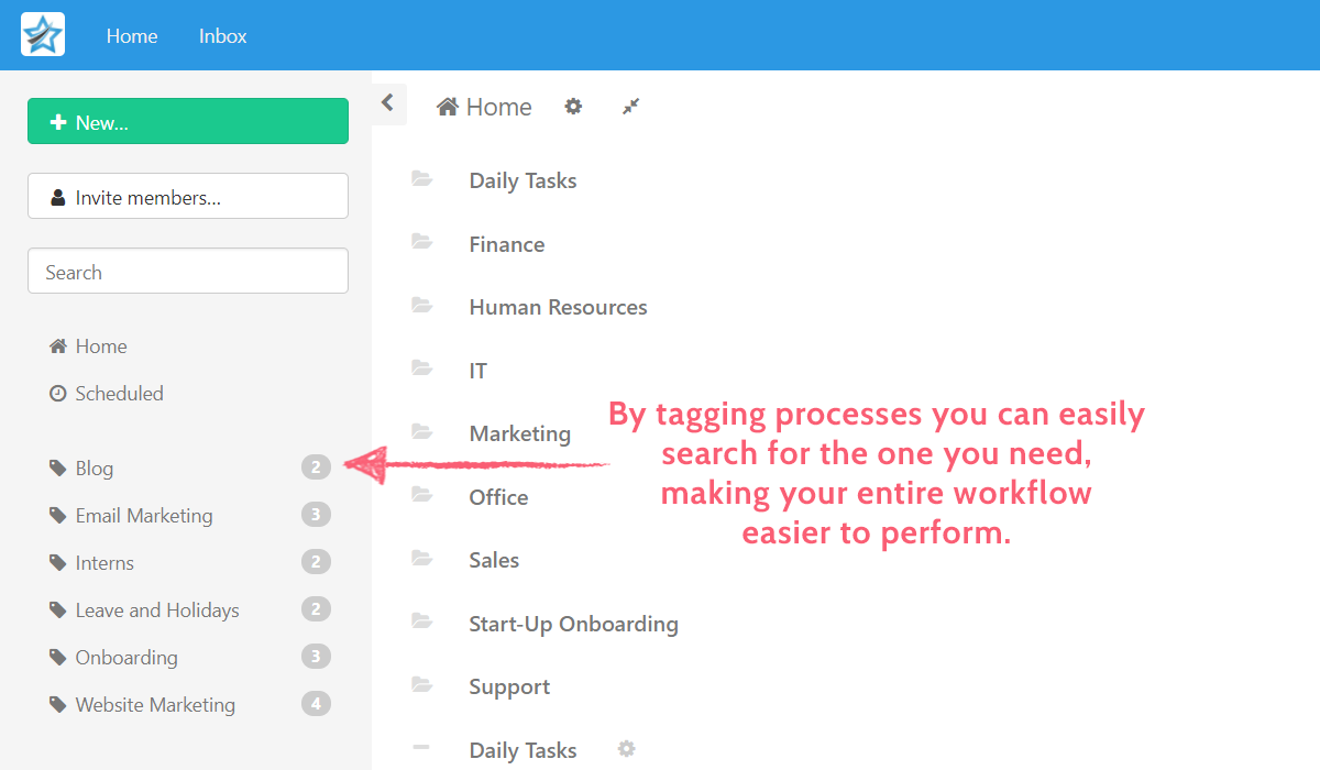 standardizing processes - tagging