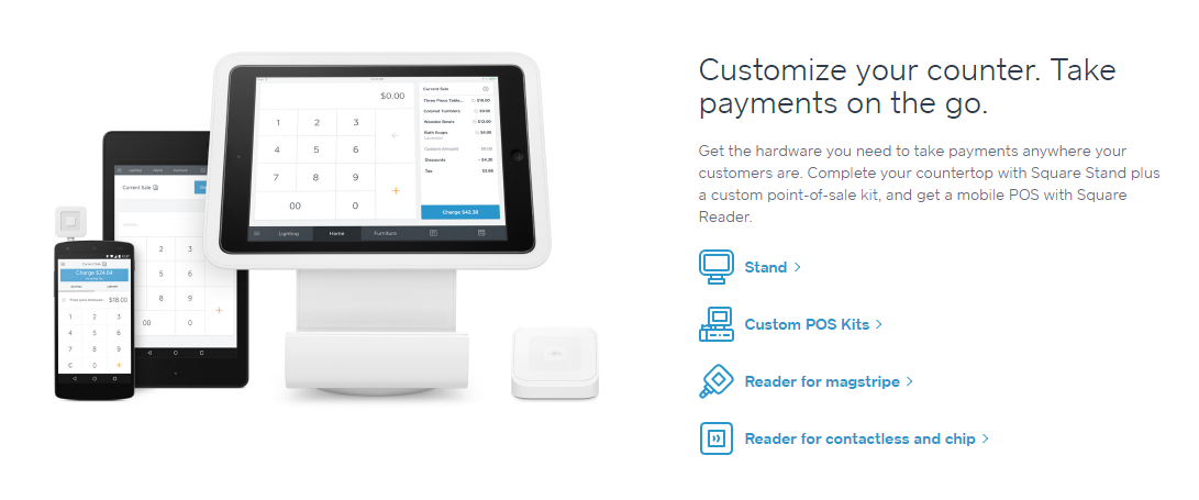 stripe paypal square braintree squareup pos