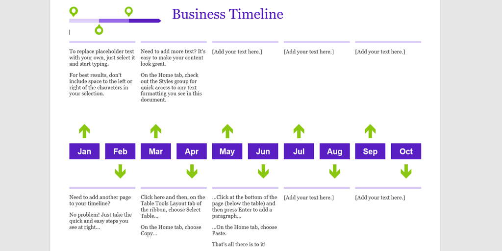 timeline template - business timeline template