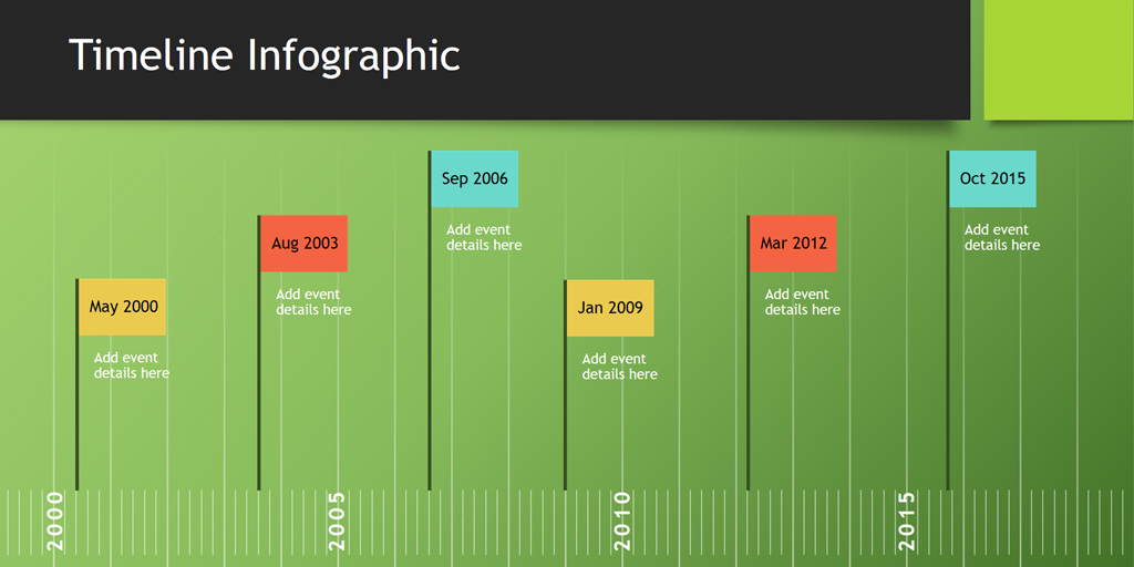 timeline template - timeline with flags