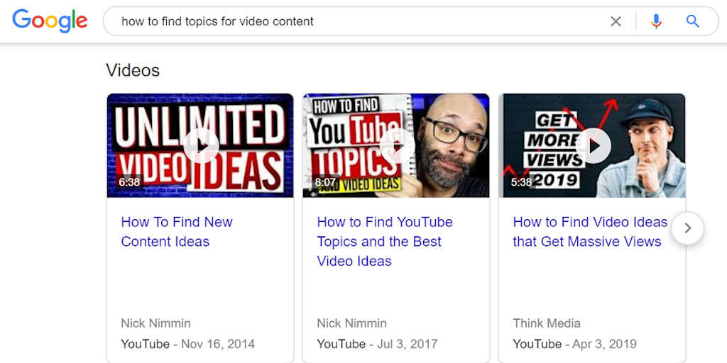 topics for video content