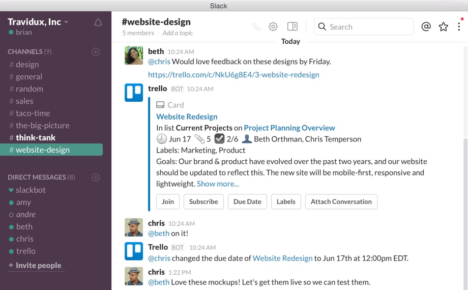 trello slack workflow