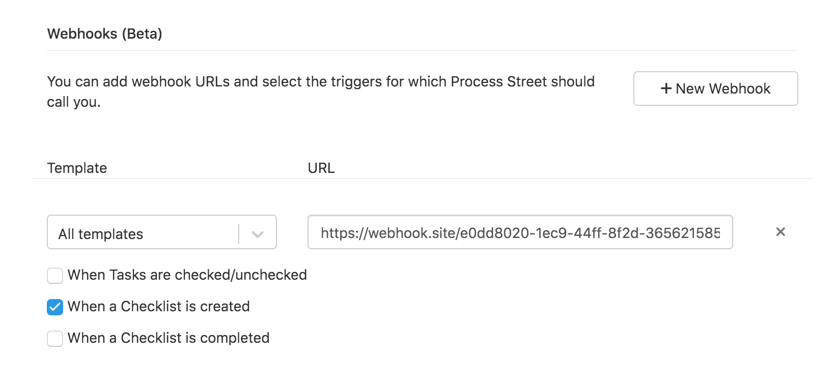 webhooks trigger in process street