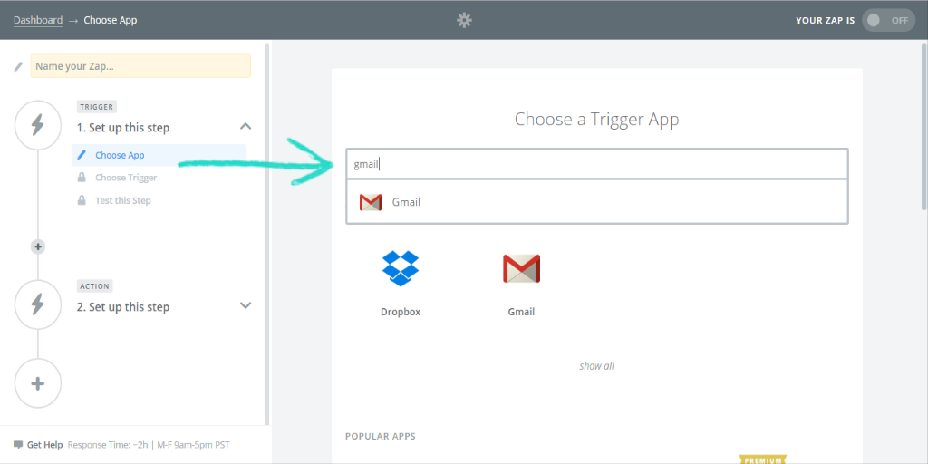 what is zapier choose trigger