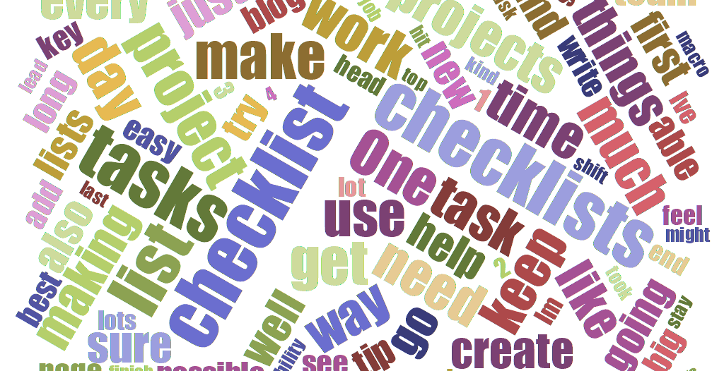 Making checklists - qualitative research