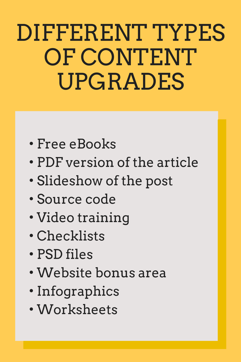 How to generate leads with Different Types of Content Upgrades 
