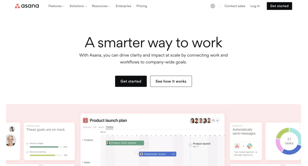 Image showing Asana as one of the best free workflow tools