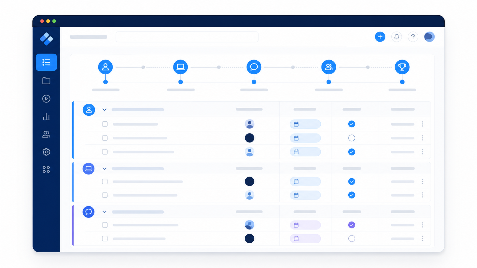 Remote onboarding workflow template illustration