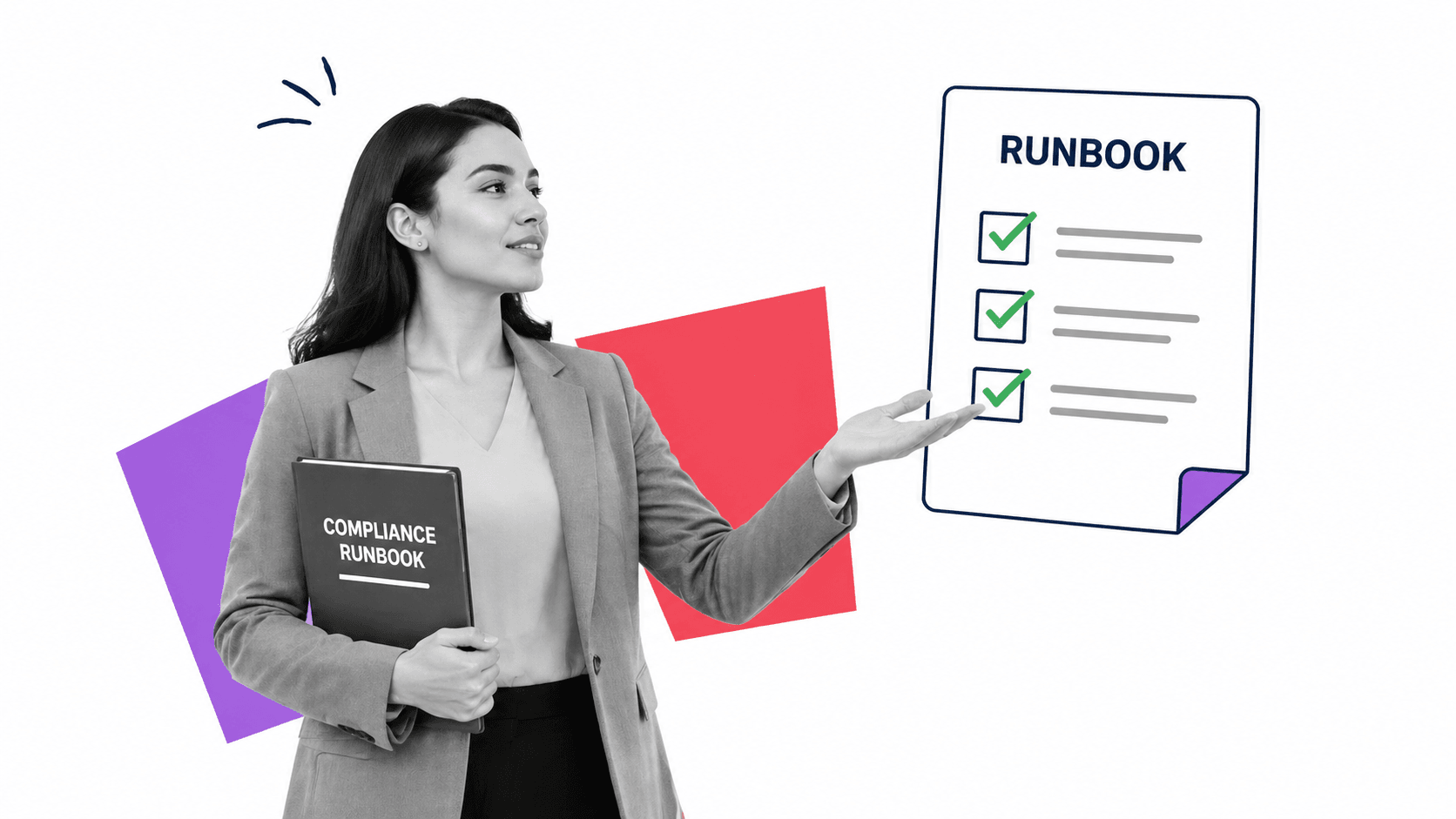 A compliance officer running an audit-ready runbook with three steps marked complete