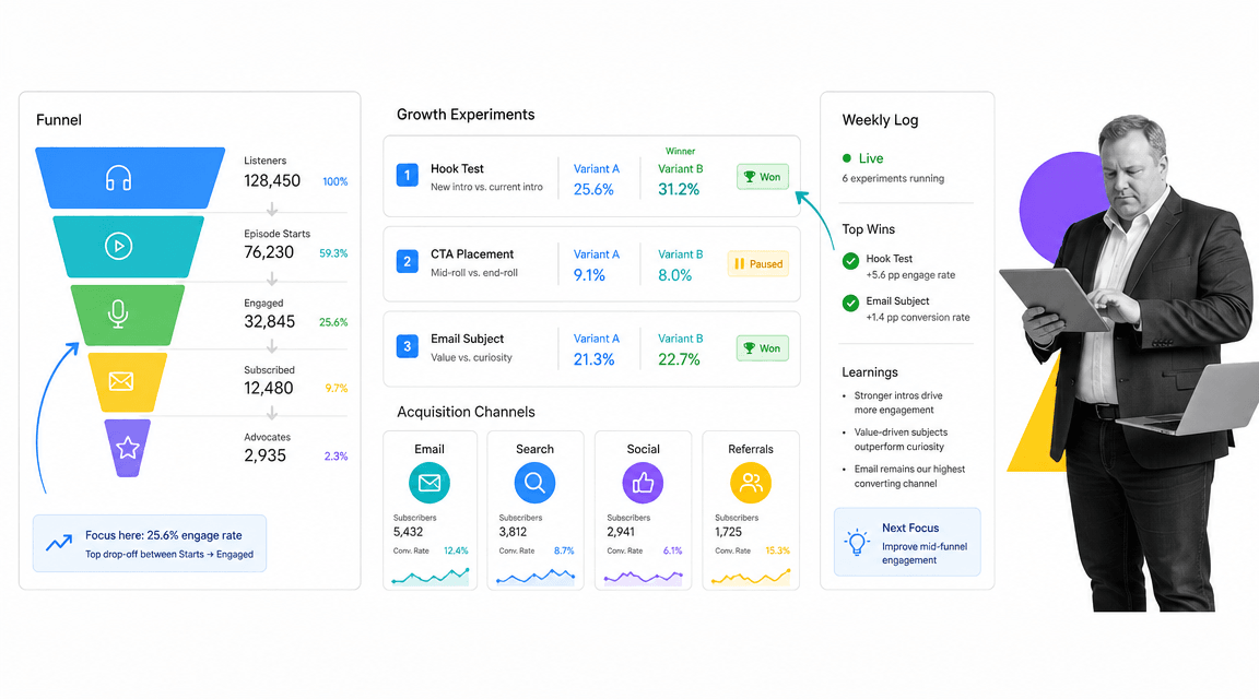Growth Everywhere podcast recommendation interface