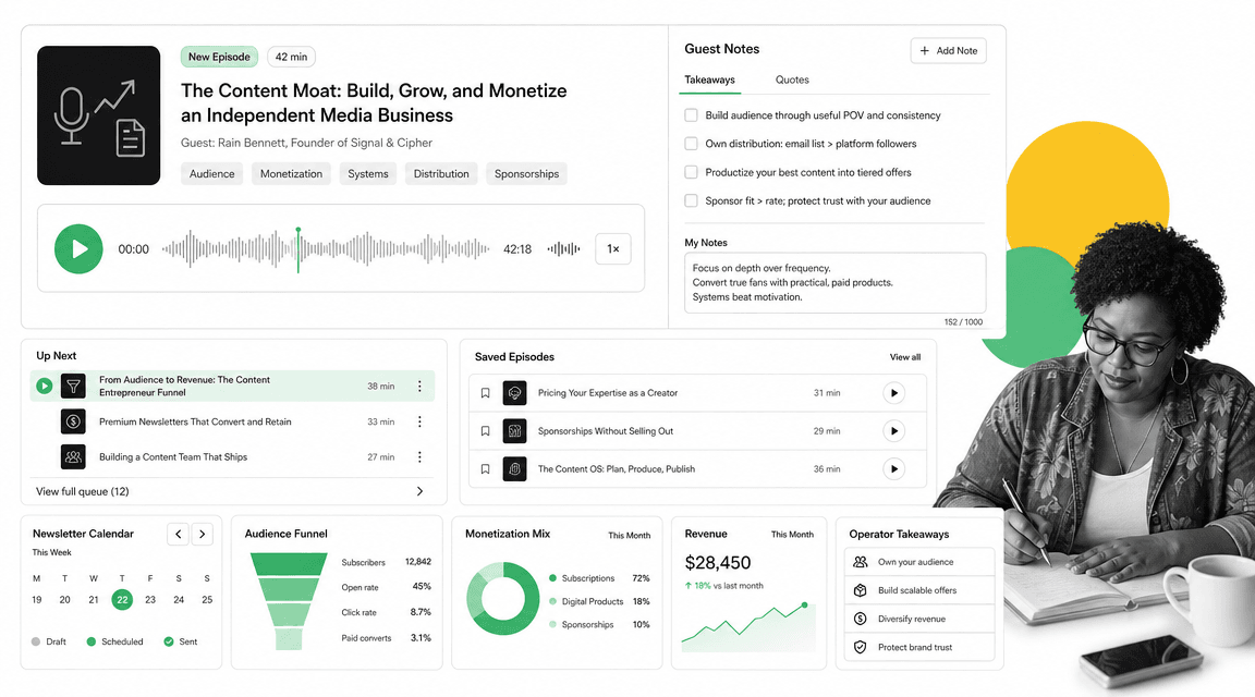 Content Inc. podcast recommendation interface