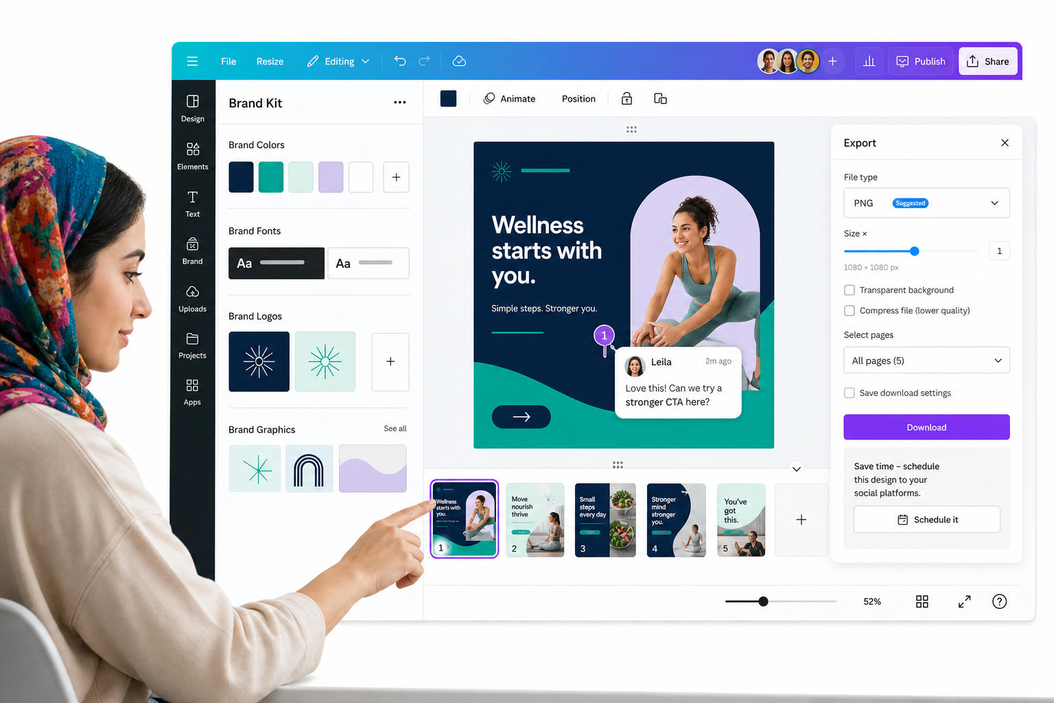 Canva business tools interface illustration
