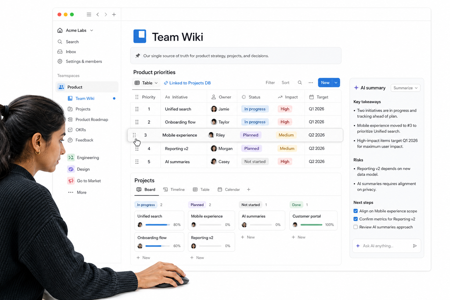 Notion business tools interface illustration