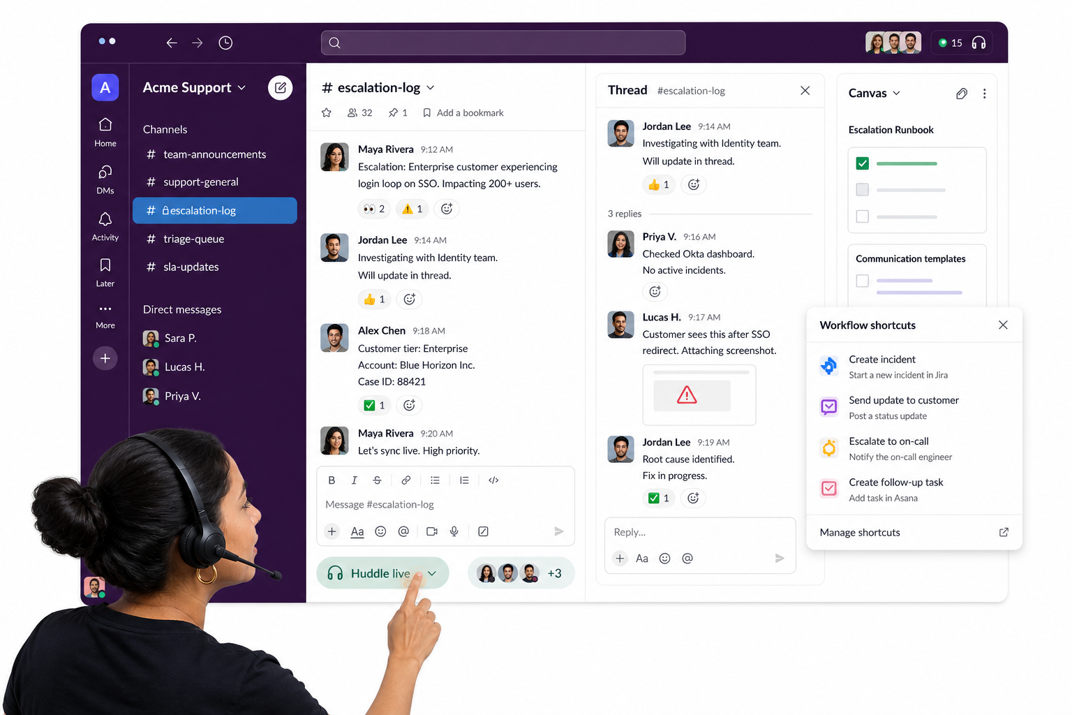 Slack business tools interface illustration
