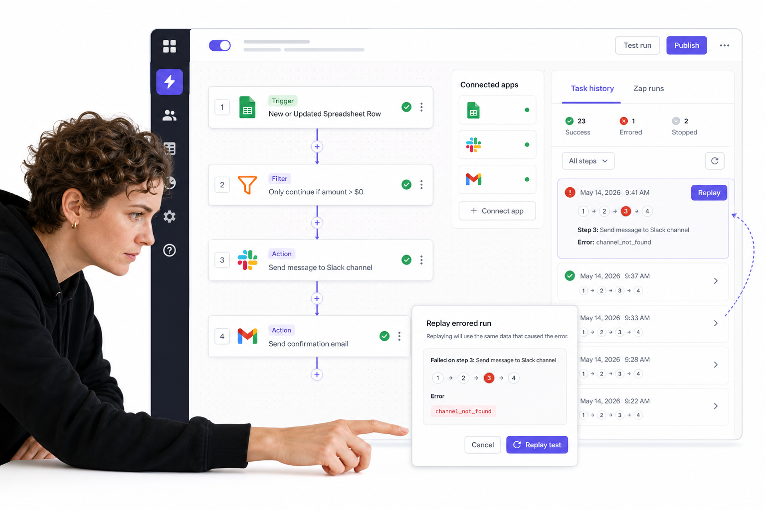 Zapier business tools interface illustration