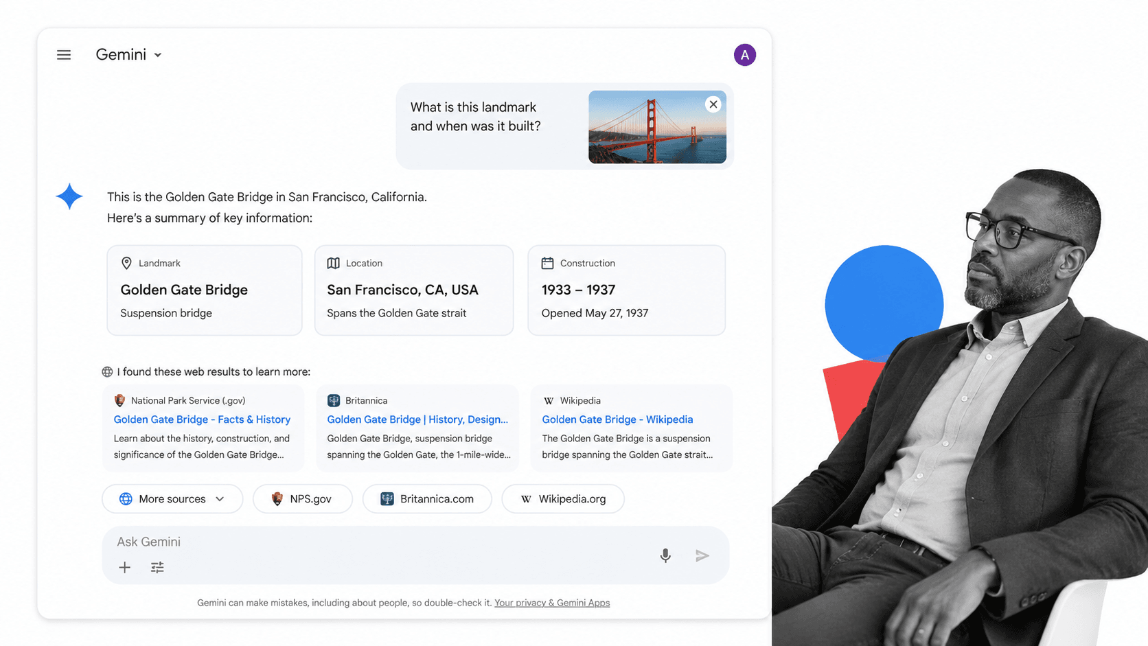 Google Gemini interface showing key features - Process Street
