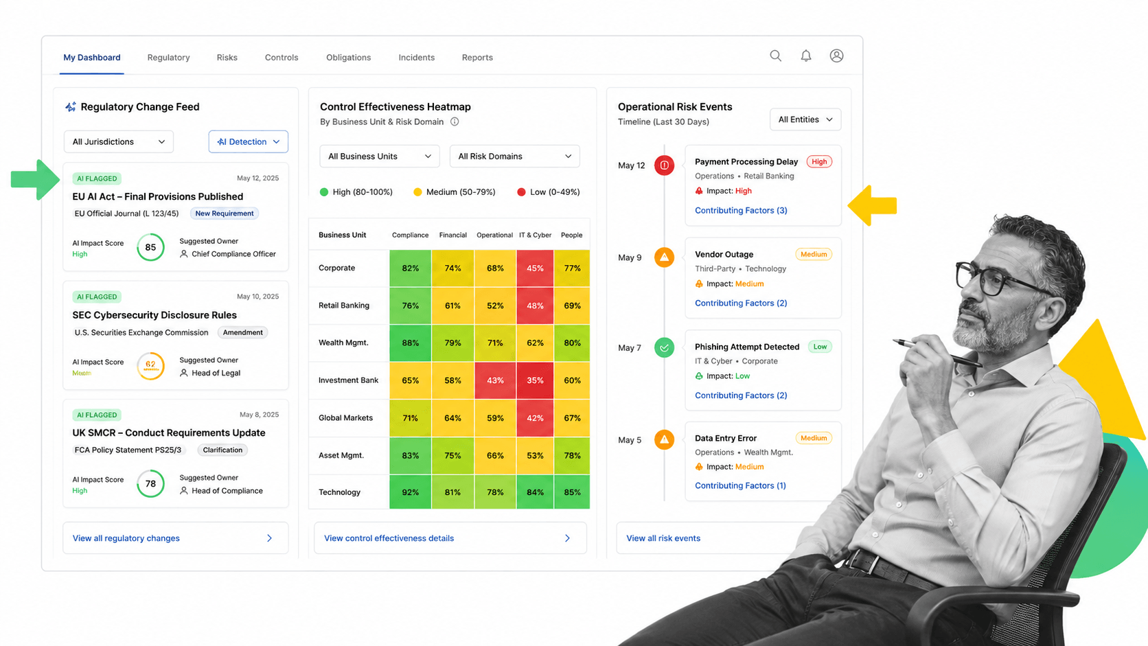 IBM OpenPages GRC platform interface for governance risk and compliance management