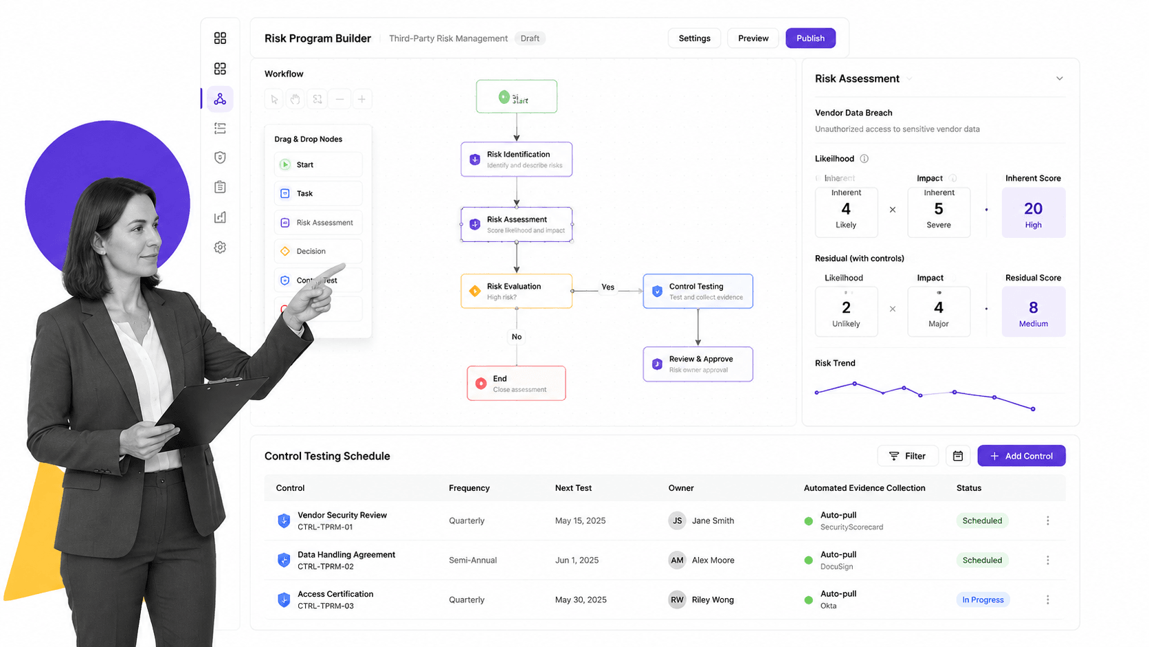LogicGate Risk Cloud GRC platform interface for governance risk and compliance management