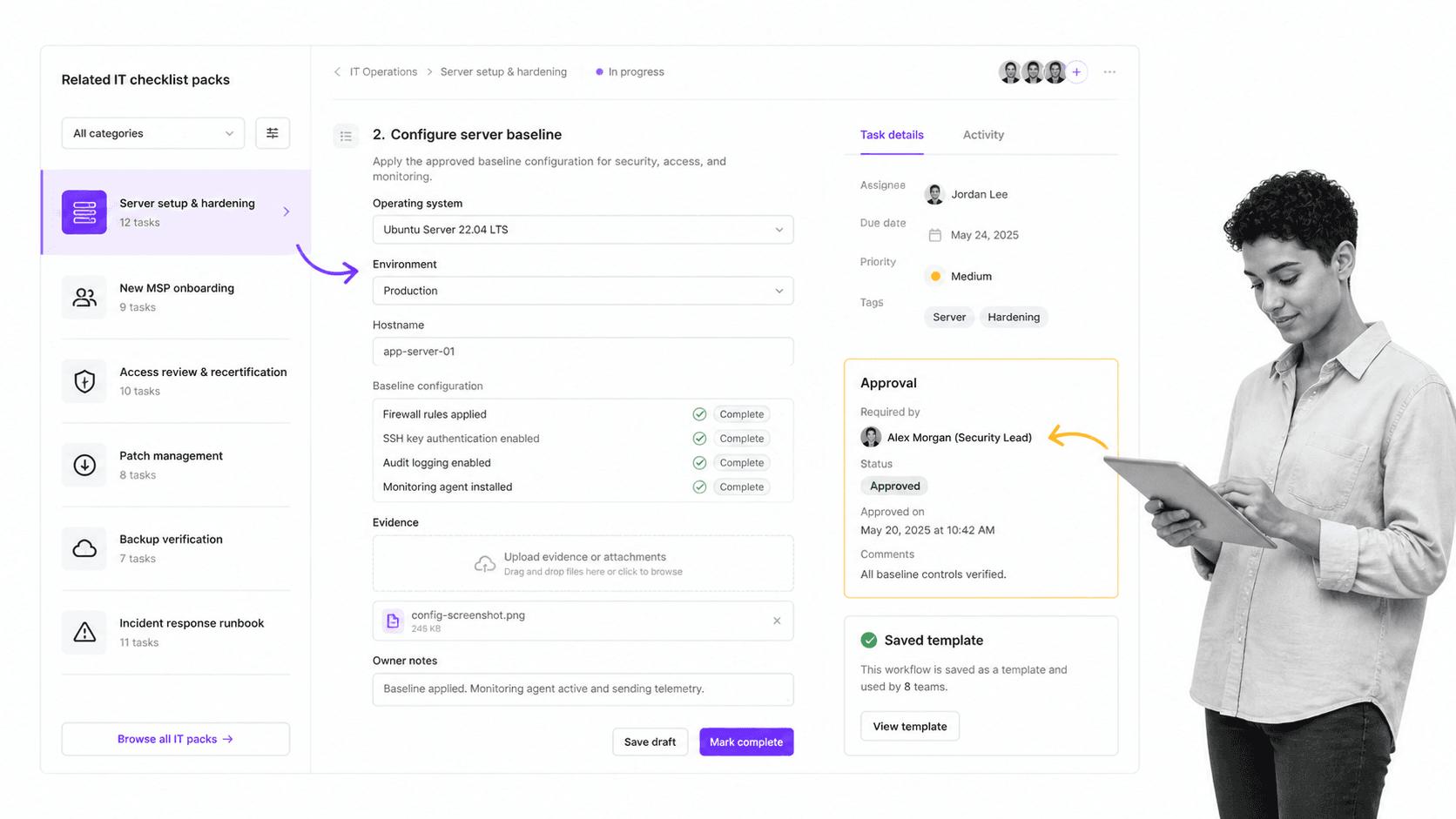 Process Street workflow screen for If you thought this template pack was useful...