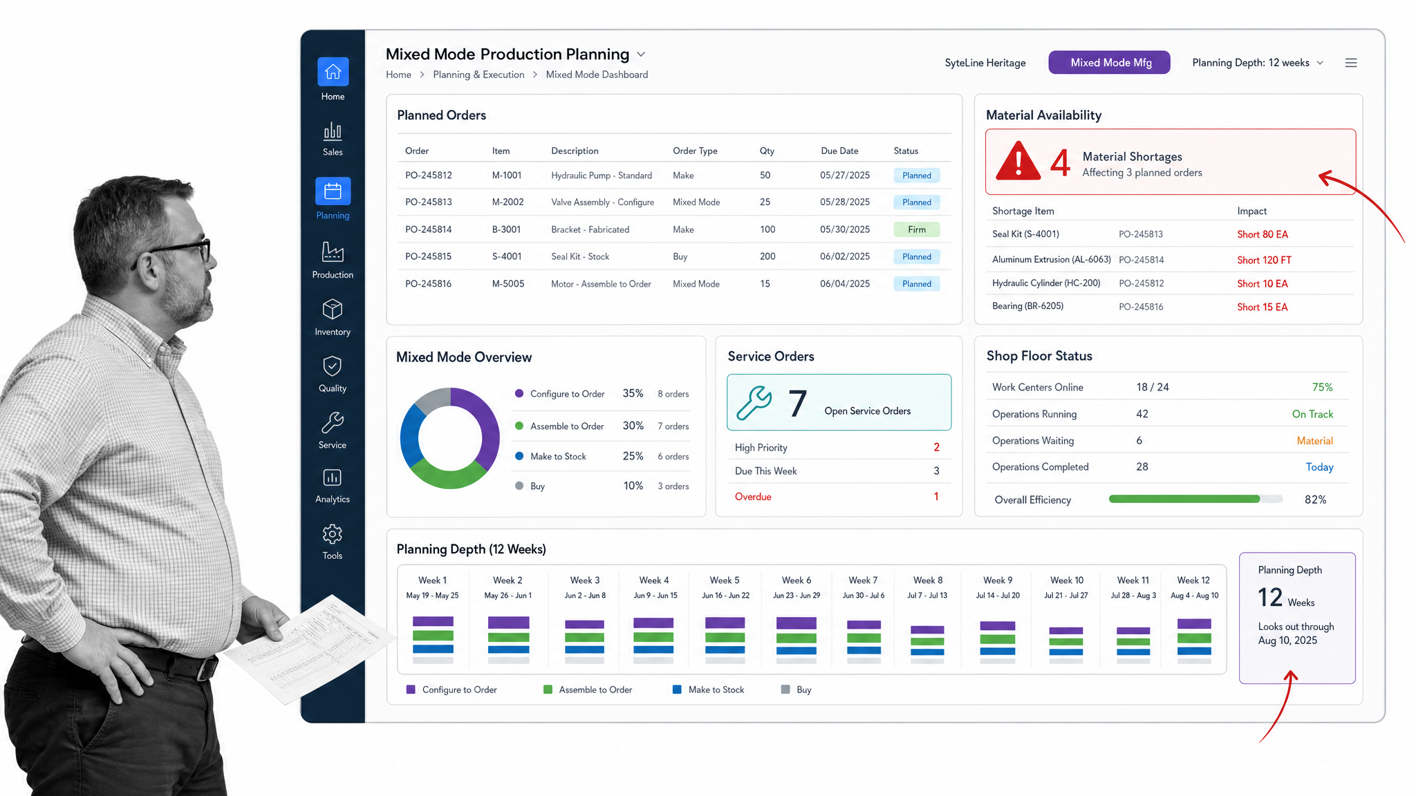 Infor CloudSuite Industrial manufacturing management software interface for production teams