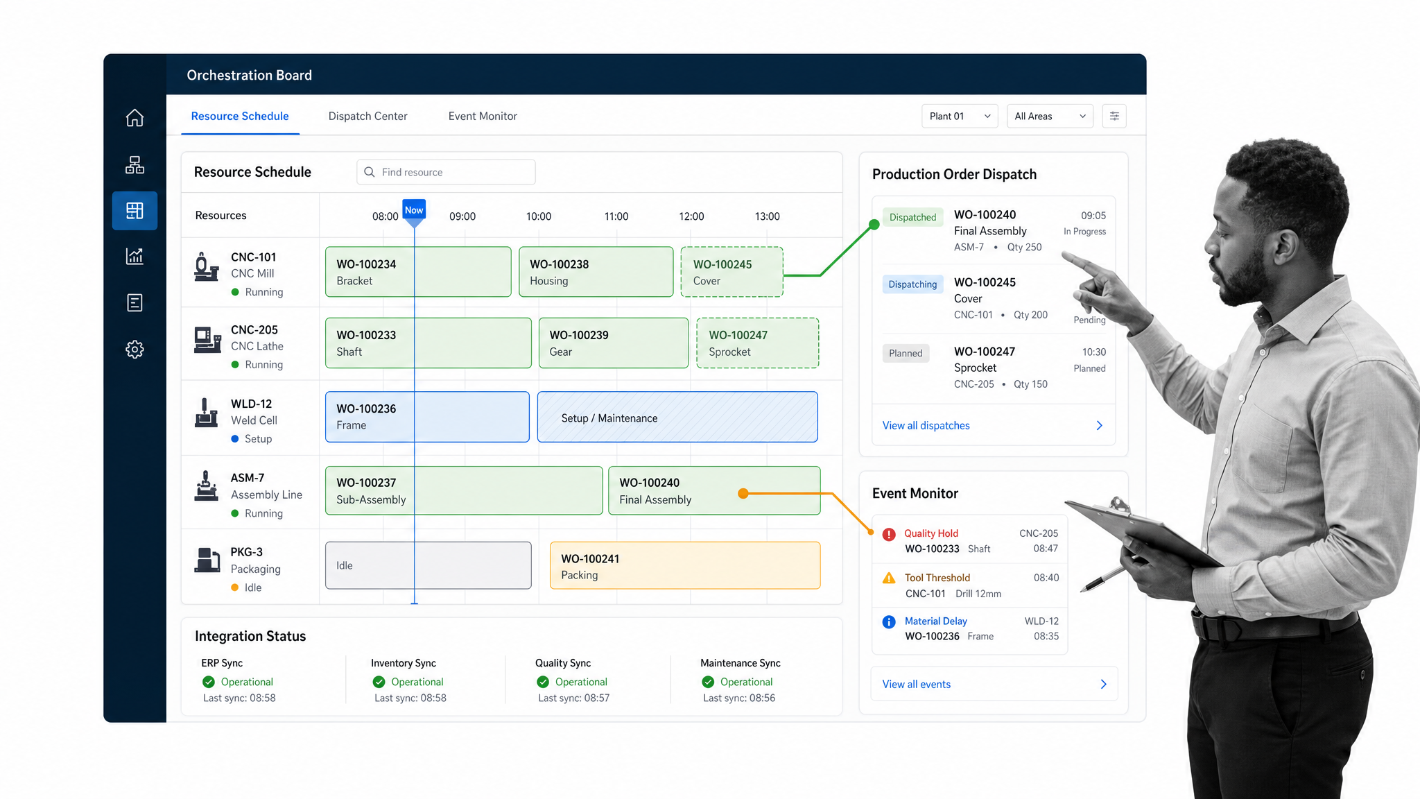 SAP Digital Manufacturing manufacturing management software interface for production teams