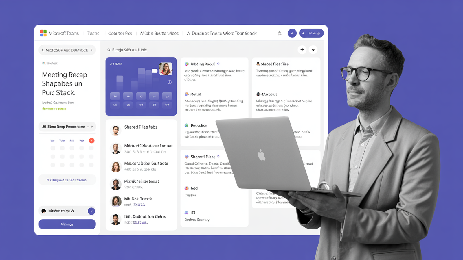 Microsoft Teams remote work software interface with photographic user