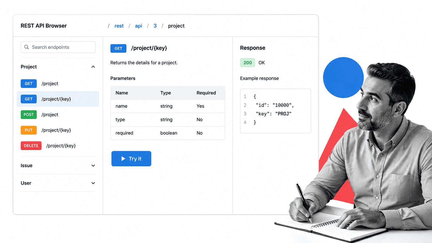Atlassian REST API Browser interactive API endpoint explorer: Atlassian REST API Browser interactive API endpoint explorer with the distinctive feature cues visible.