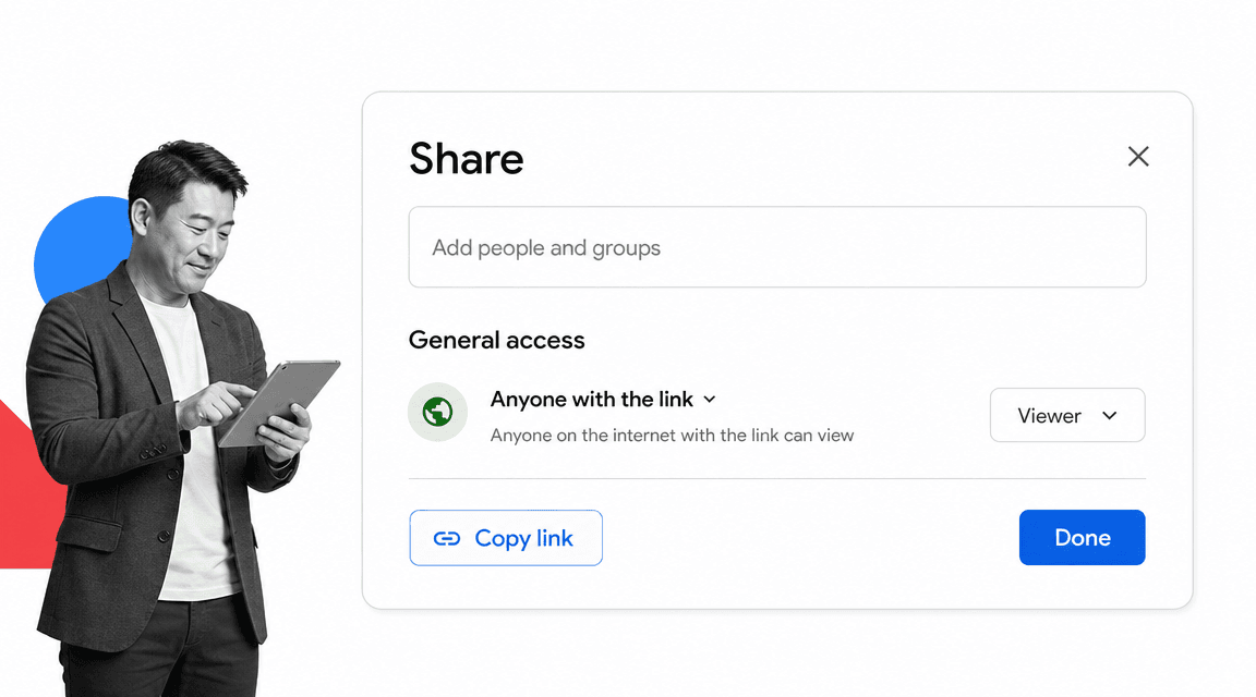 Publicly share documents in Google Drive