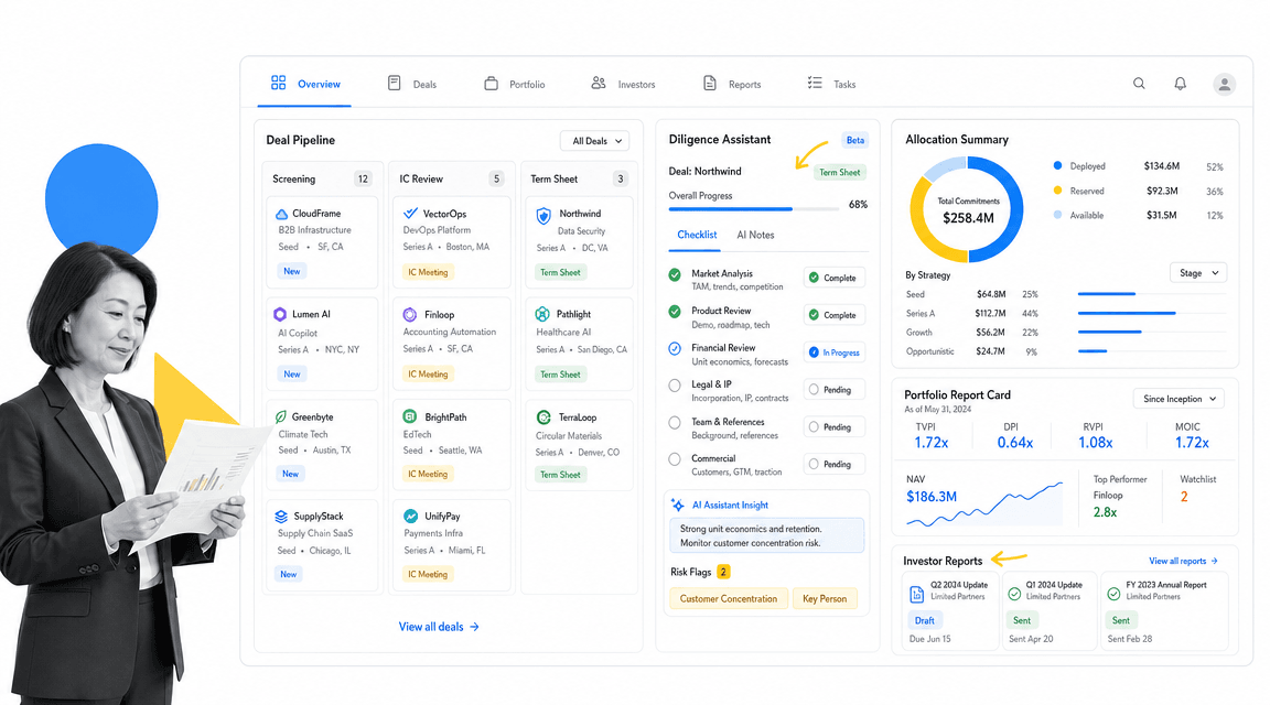 Edda venture capital software interface