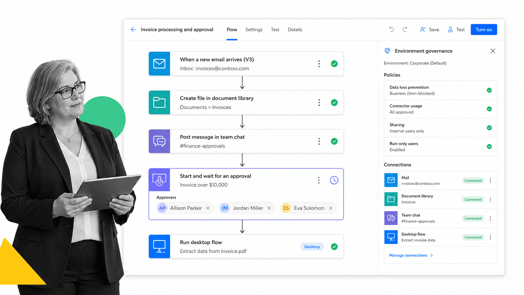 Microsoft Power Automate Zapier alternative product UI for Microsoft 365-heavy teams