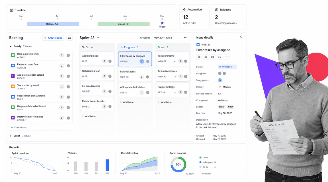Jira Asana alternative product UI for software teams and technical delivery