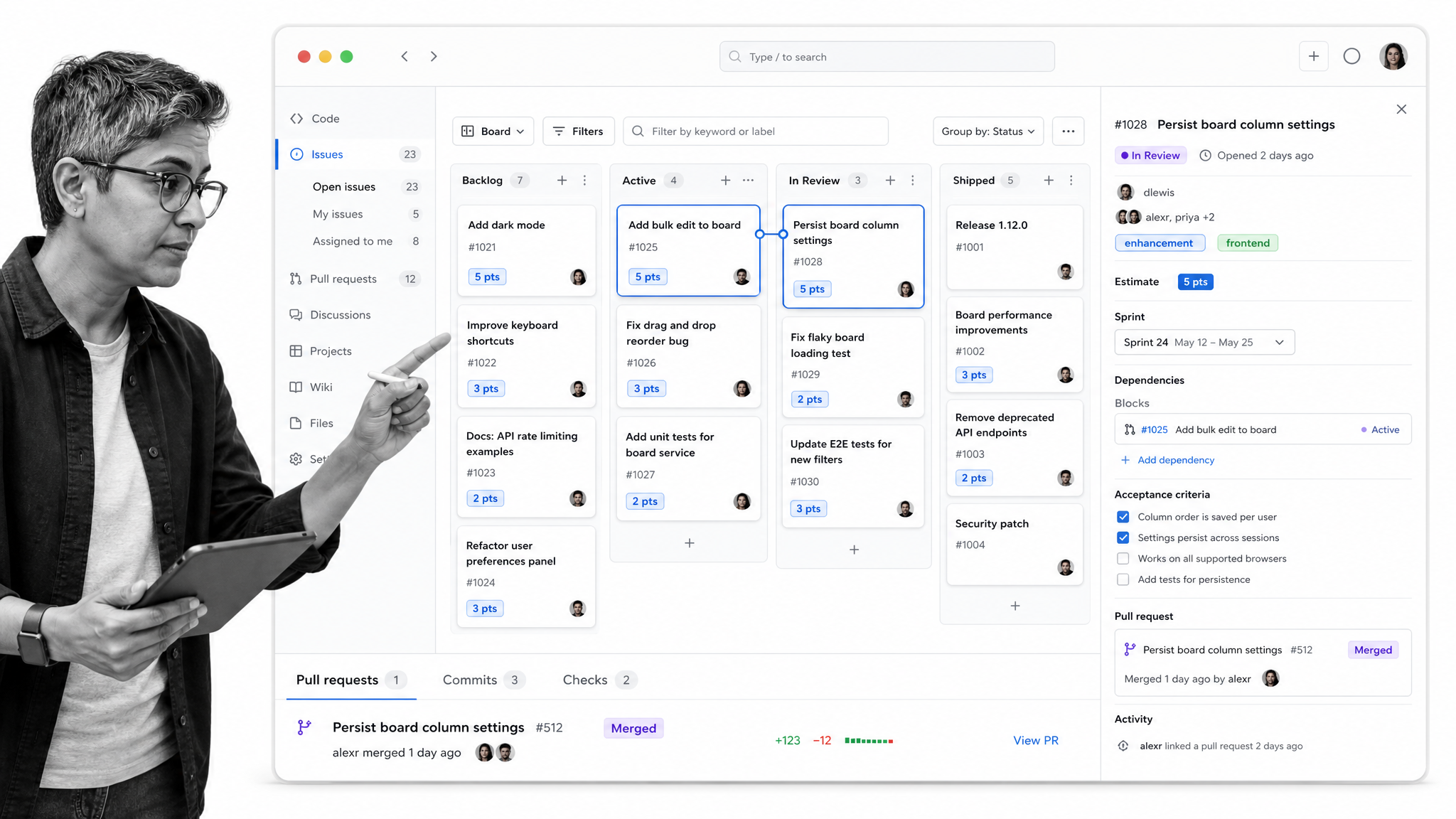 Developer workflow extensions in a browser workspace