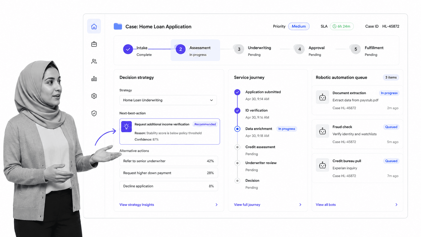 Pega product workspace for a Camunda alternatives comparison