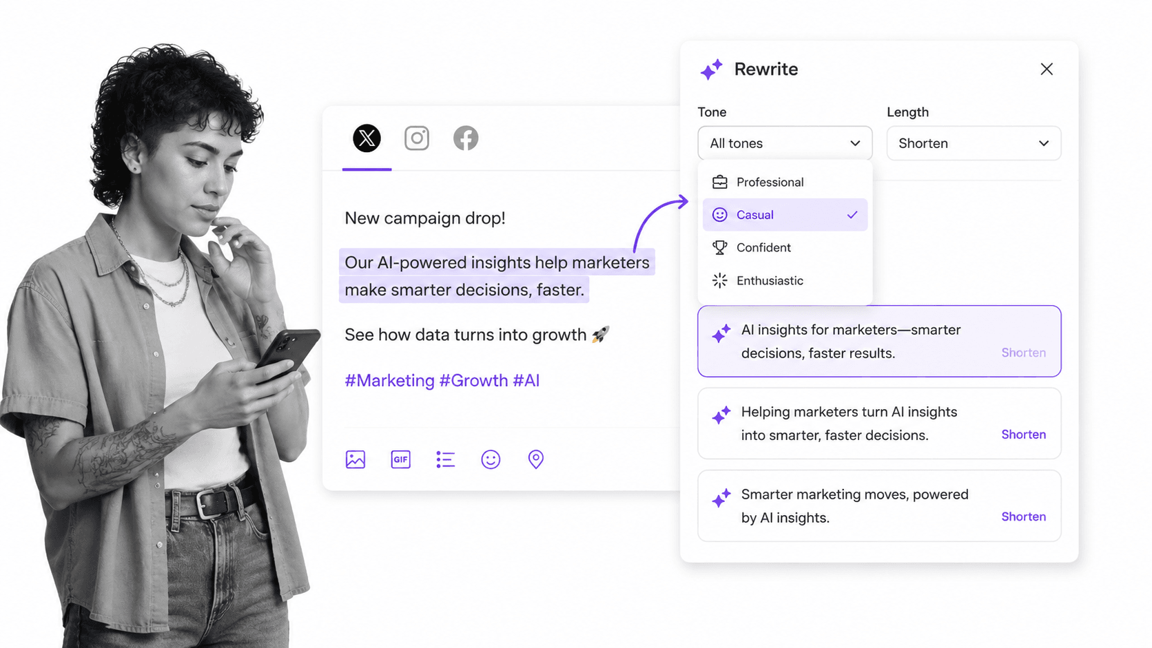 Wordtune browser workflow for digital marketers