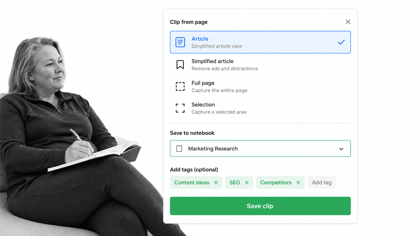 Evernote Web Clipper browser workflow for digital marketers