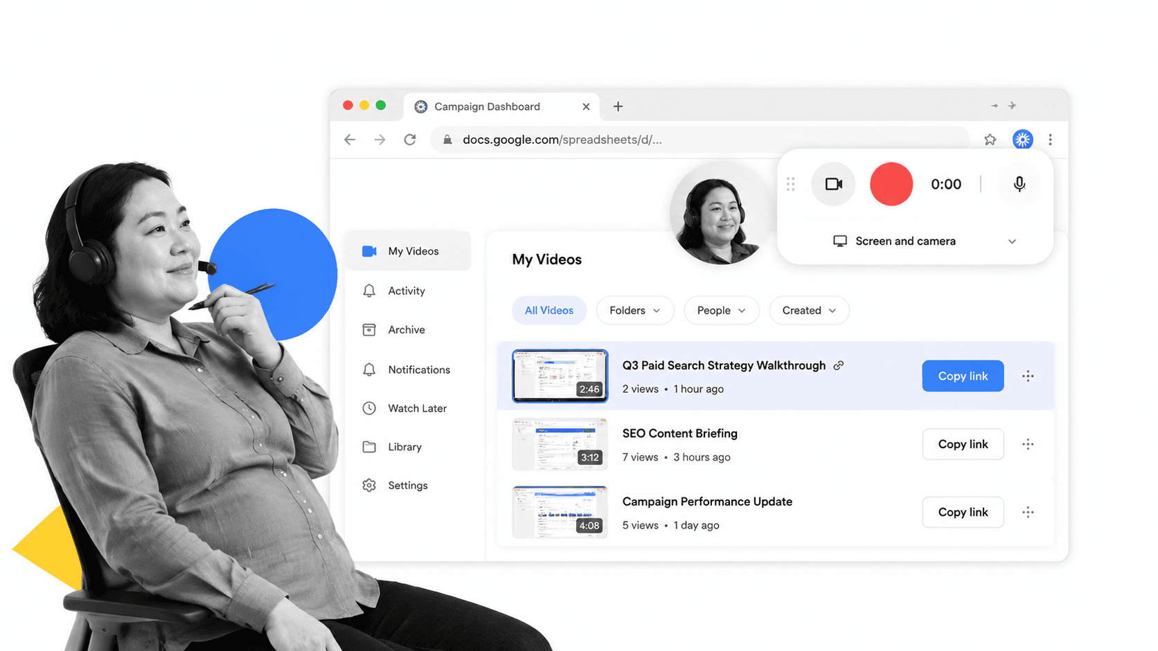 Loom browser workflow for digital marketers