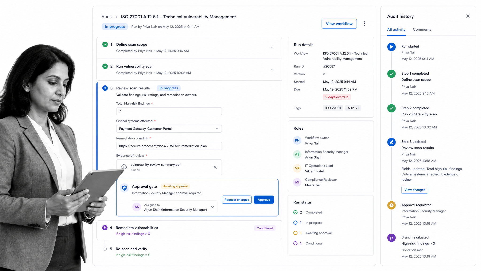 Process Street product workflow surface for Drata alternatives