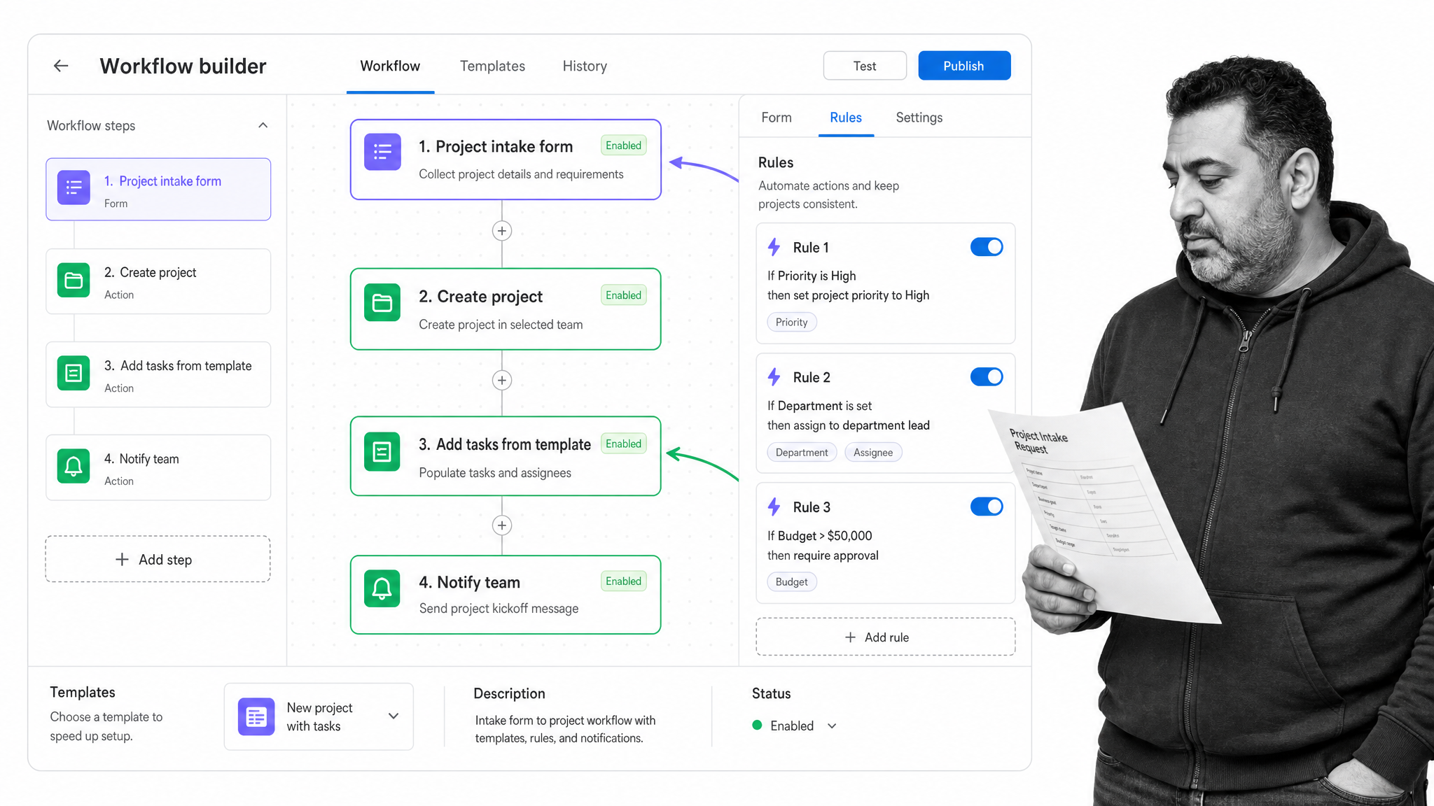 Asana interface illustration for a Kissflow alternatives comparison